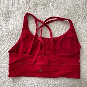 Lulu red energy longline bra. Size 6